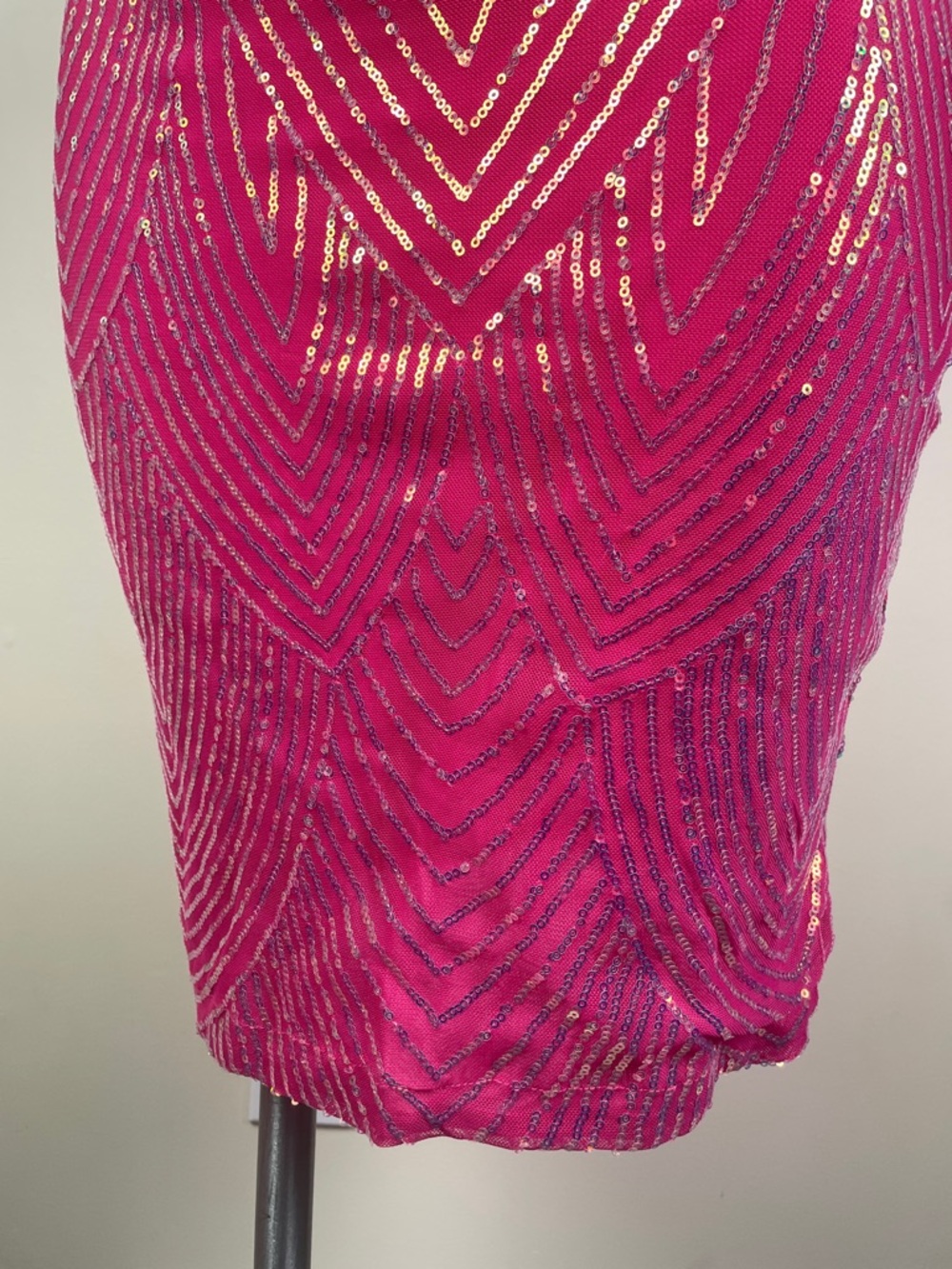 Stretchy Sequin Fringe Party Dress - Picture 9 of 13